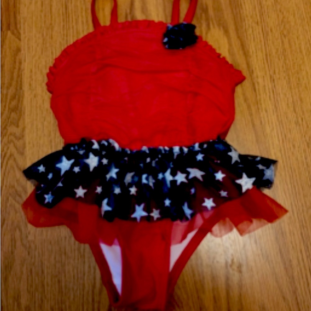 4th of July toddler tutu bathing suit